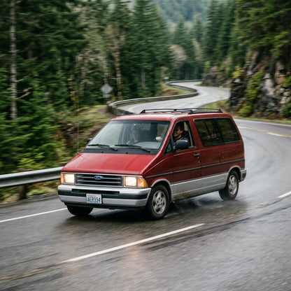 Action Shot: Ford Aerostar Driving Fast