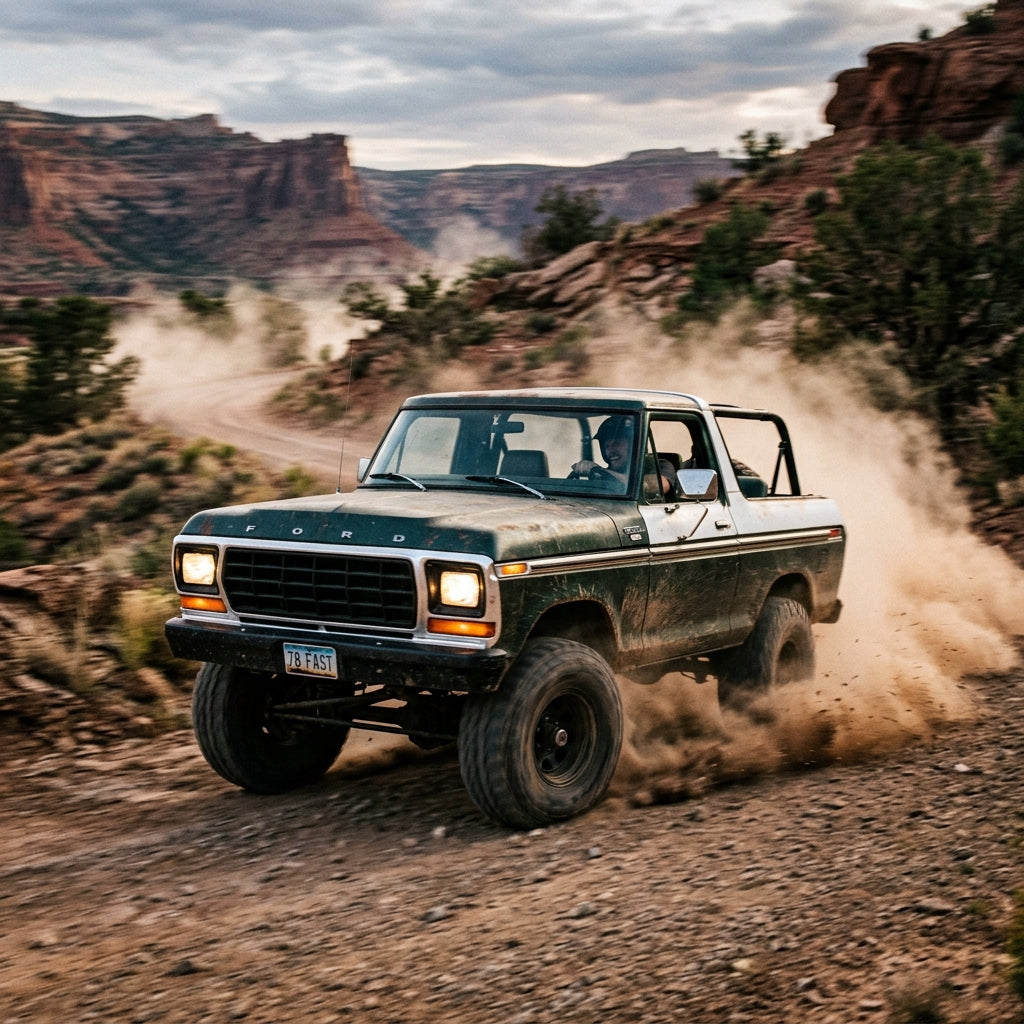 Action Shot: Ford Bronco Driving Fast