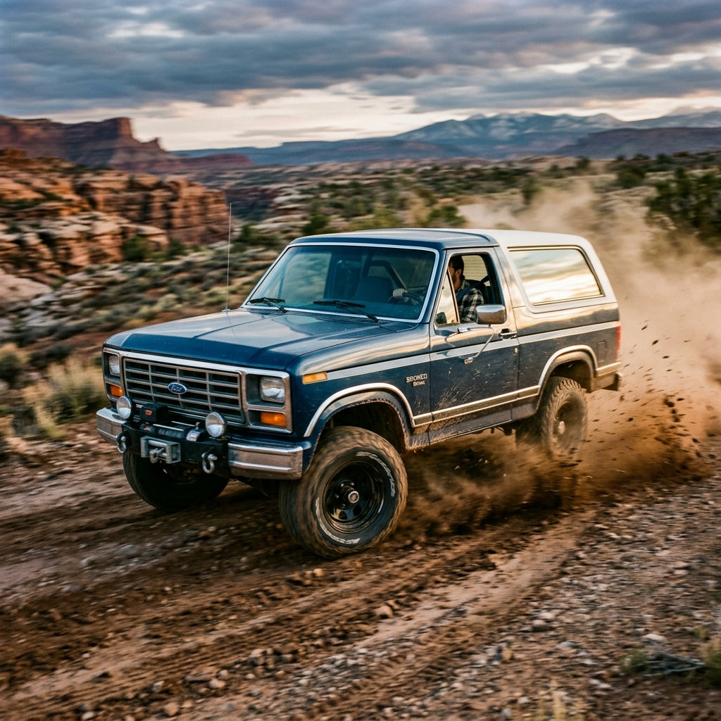 Action Shot: Ford Bronco Driving Fast