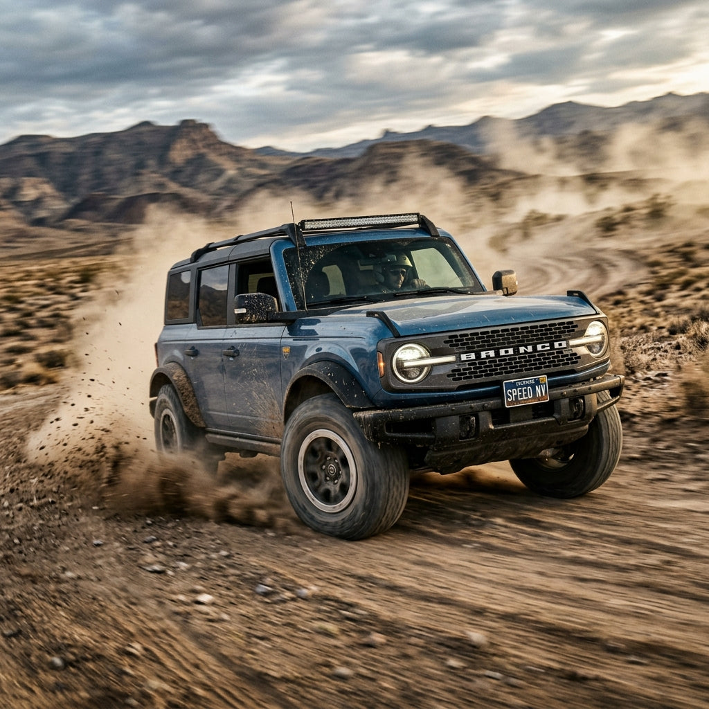 Action Shot: Ford Bronco Driving Fast