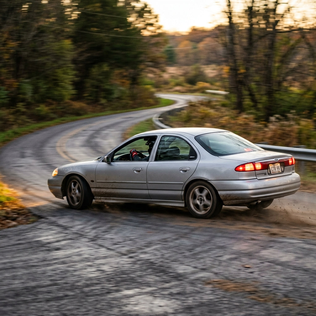 Action Shot: Ford Contour Driving Fast