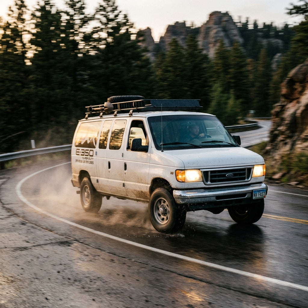 Action Shot: Ford E-Series Driving Fast