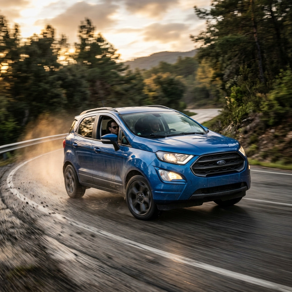 Action Shot: Ford EcoSport Driving Fast