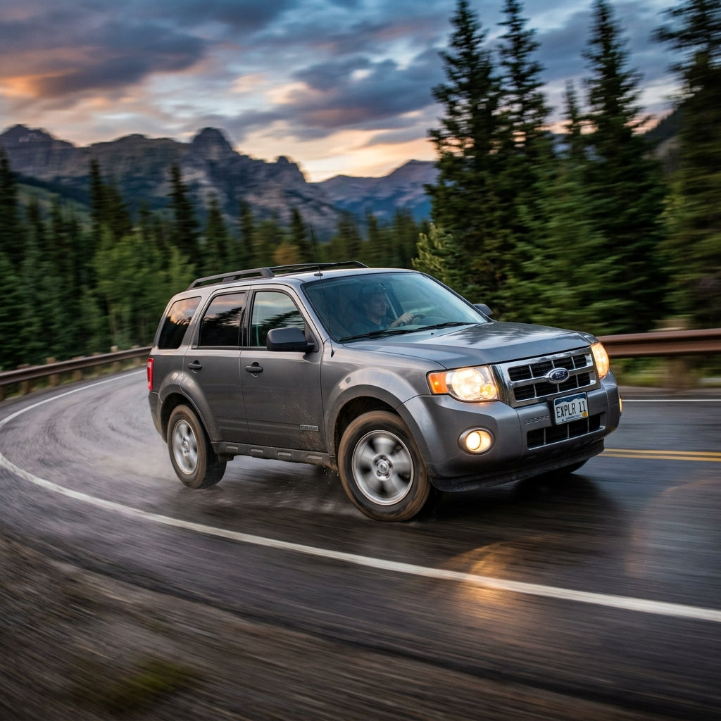 Action Shot: Ford Escape,Fusion Driving Fast