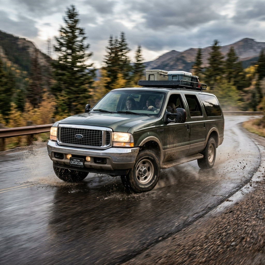 Action Shot: Ford Excursion Driving Fast