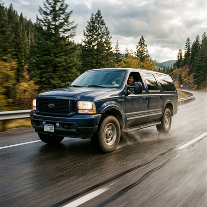 Action Shot: Ford Excursion Driving Fast