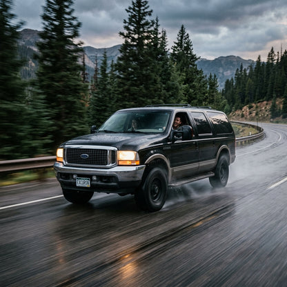 Action Shot: Ford Excursion Driving Fast