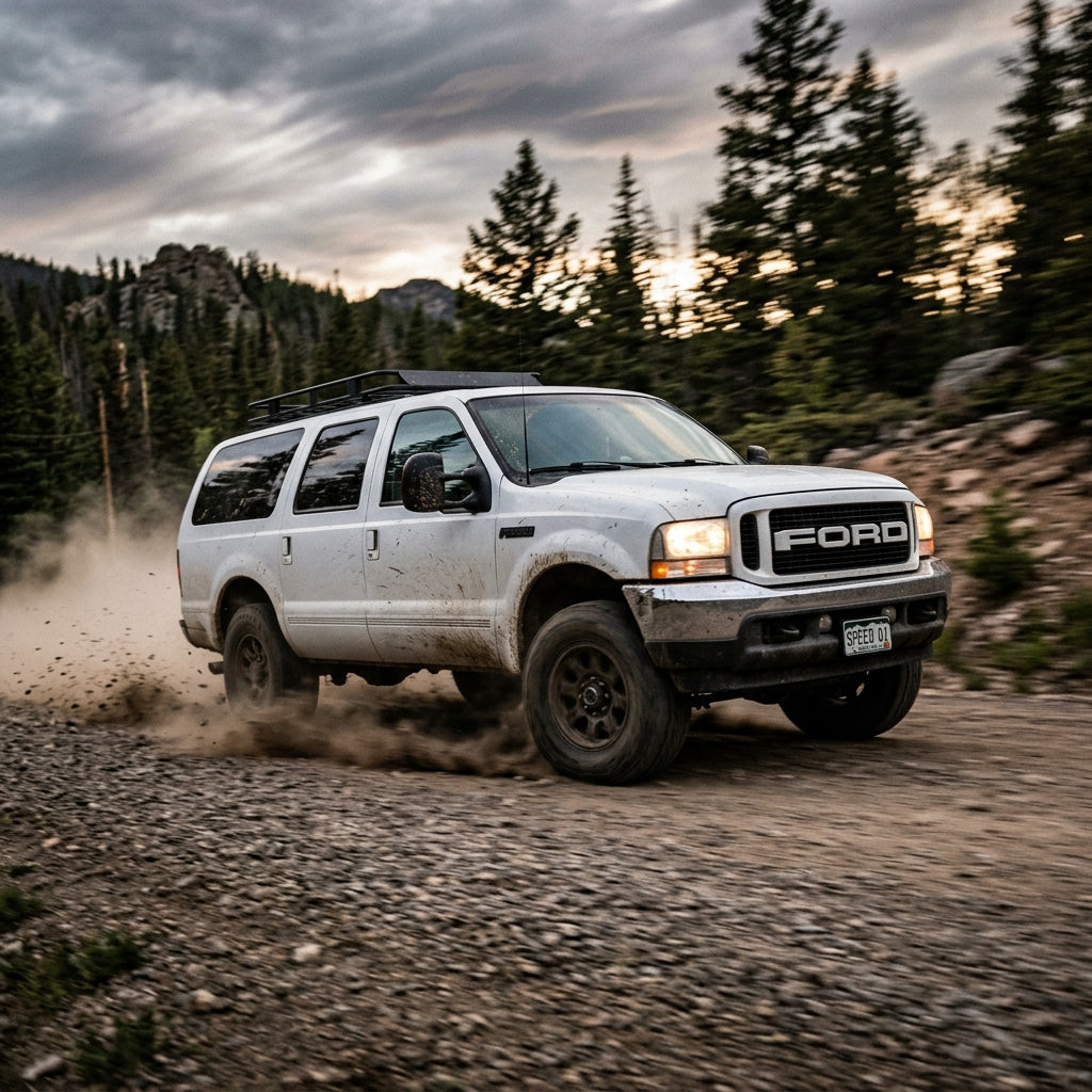 Action Shot: Ford Excursion Driving Fast
