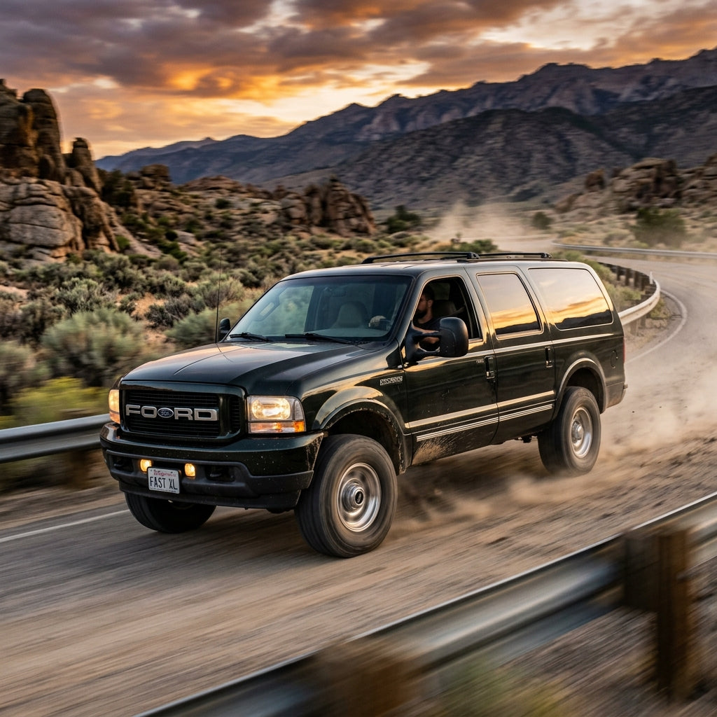 Action Shot: Ford Excursion Driving Fast