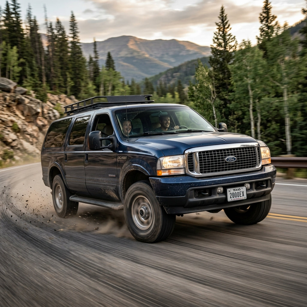 Action Shot: Ford Excursion Driving Fast