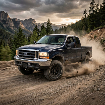Action Shot: Ford Excursion,F-250,F-350,F-450,F-550 Driving Fast