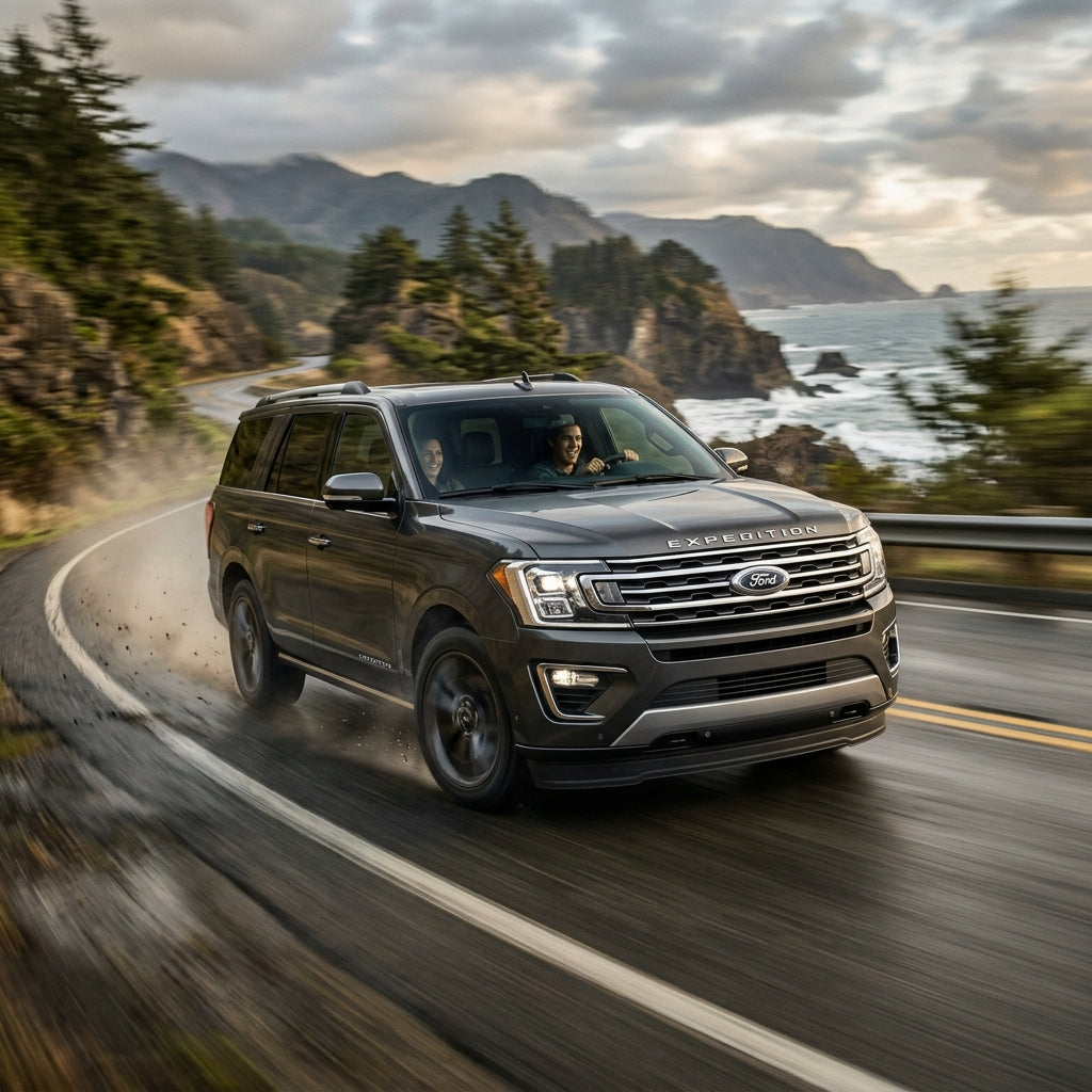 Action Shot: Ford Expedition Driving Fast