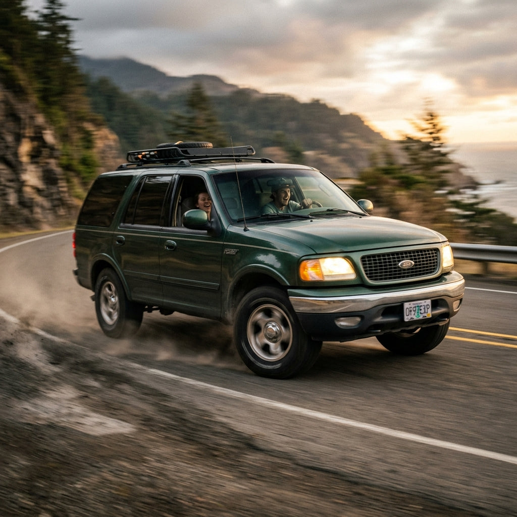 Action Shot: Ford Expedition Driving Fast