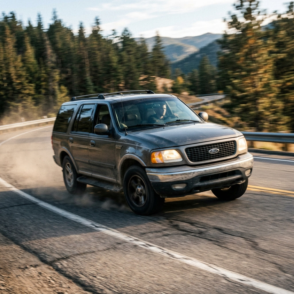 Action Shot: Ford Expedition Driving Fast
