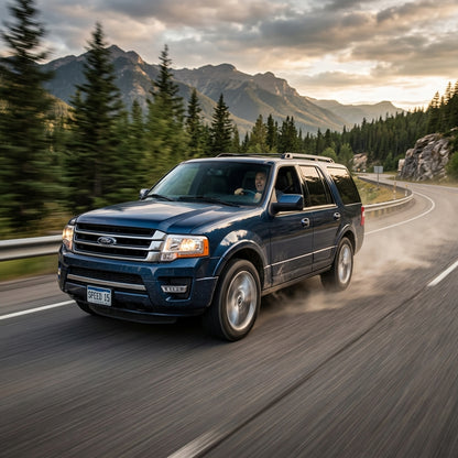 Action Shot: Ford Expedition Driving Fast