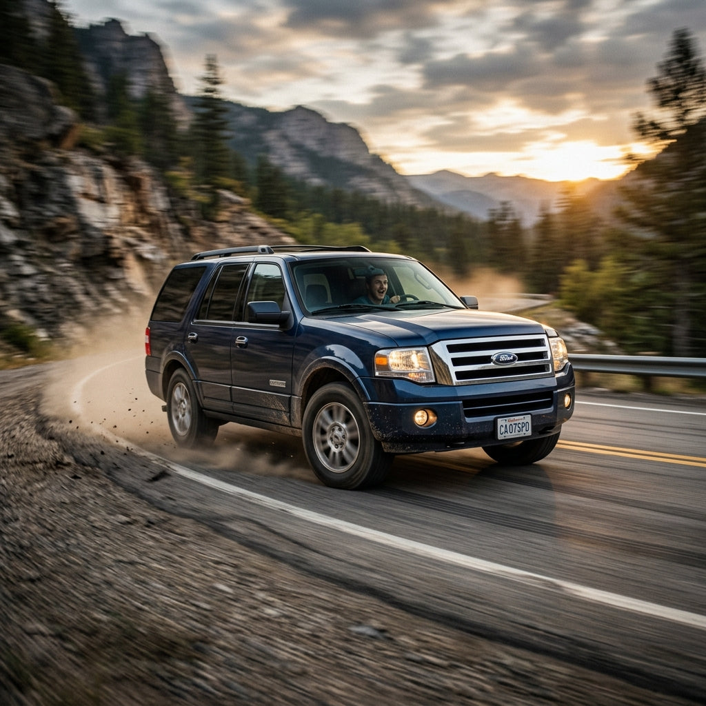 Action Shot: Ford Expedition Driving Fast