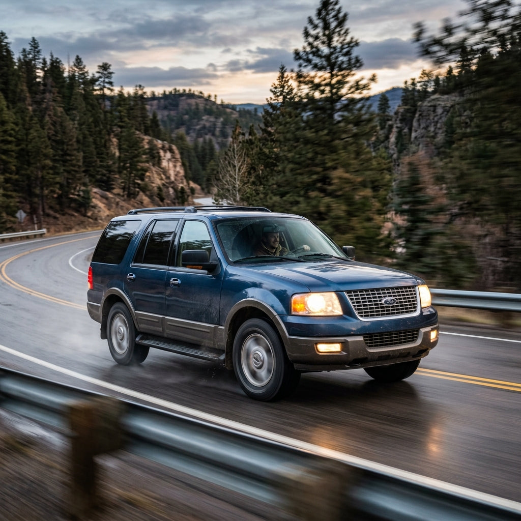 Action Shot: Ford Expedition Driving Fast