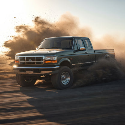 Action Shot: Ford Expedition, F-250, F-350 Driving Fast