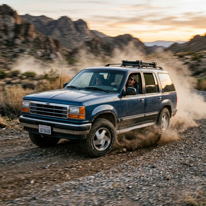 Action Shot: Ford Explorer Driving Fast