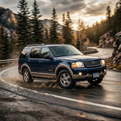Action Shot: Ford Explorer Driving Fast