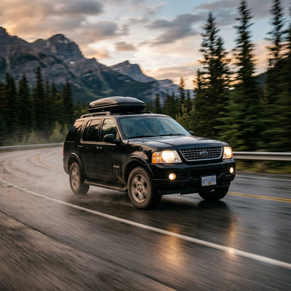 Action Shot: Ford Explorer Driving Fast