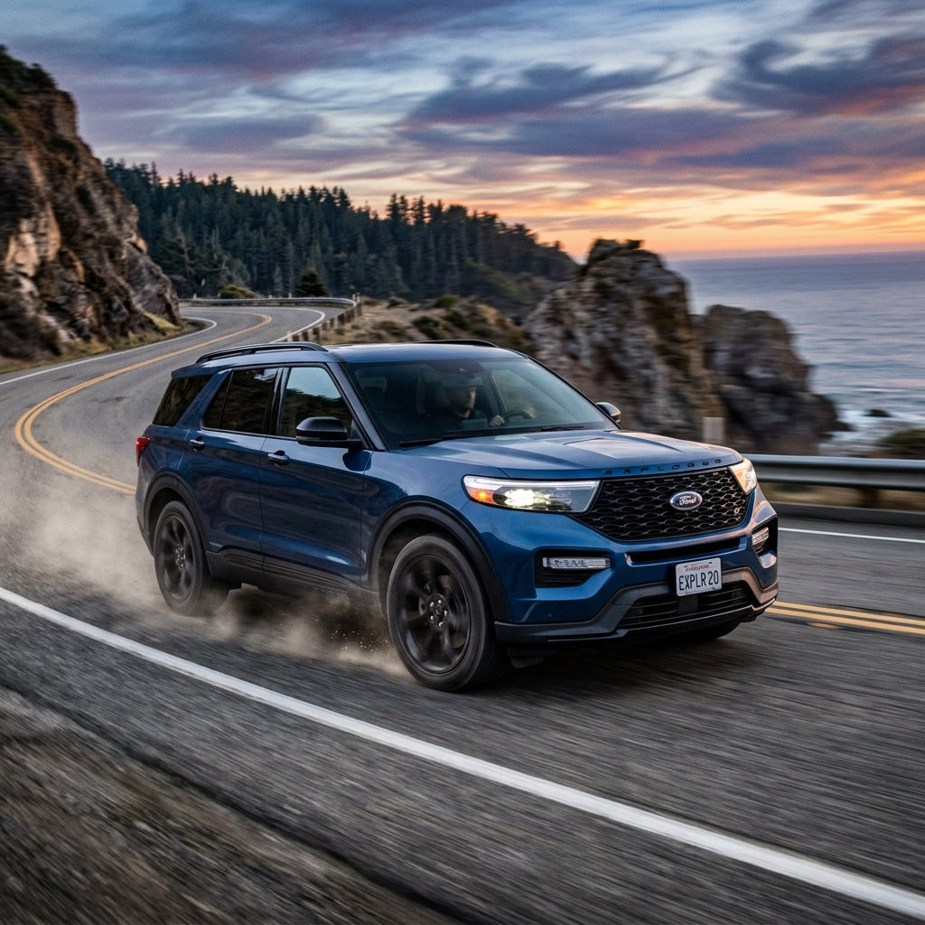 Action Shot: Ford Explorer Driving Fast