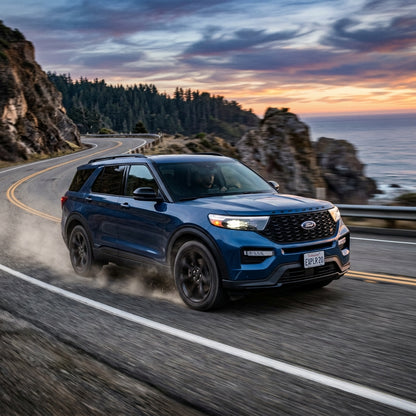 Action Shot: Ford Explorer Driving Fast