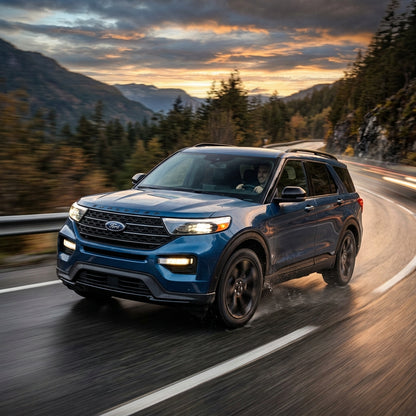 Action Shot: Ford Explorer Driving Fast