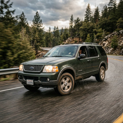 Action Shot: Ford Explorer Driving Fast