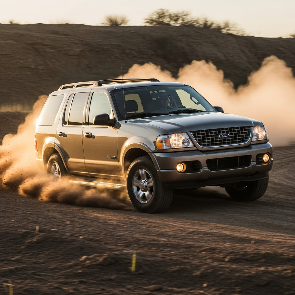 Action Shot: Ford Explorer Driving Fast