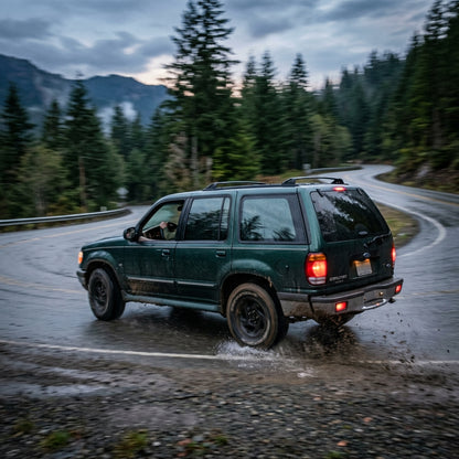 Action Shot: Ford Explorer Driving Fast