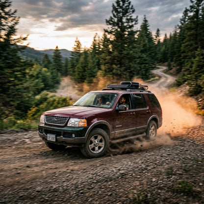 Action Shot: Ford Explorer Driving Fast