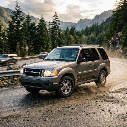 Action Shot: Ford Explorer Sport Driving Fast