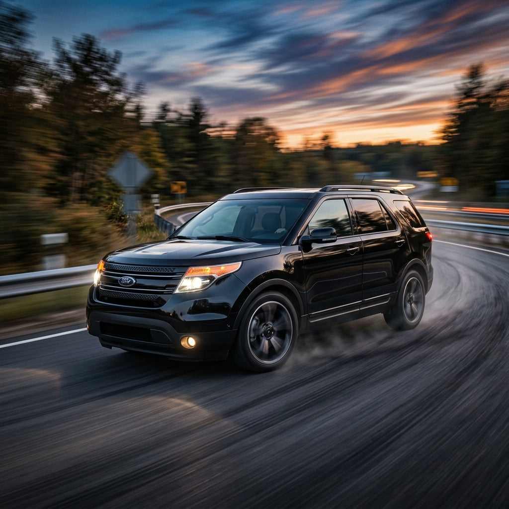 Action Shot: Ford Explorer,Taurus,Flex Driving Fast