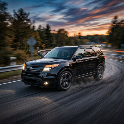 Action Shot: Ford Explorer,Taurus,Flex Driving Fast