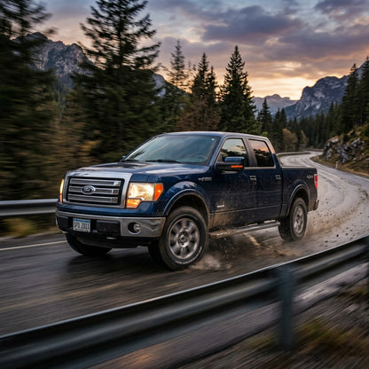 Action Shot: Ford F-150 Driving Fast