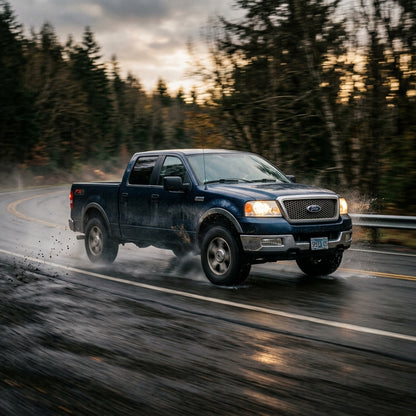 Action Shot: Ford F-150 Driving Fast