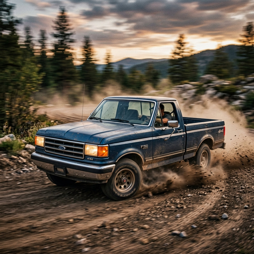 Action Shot: Ford F-150 Driving Fast