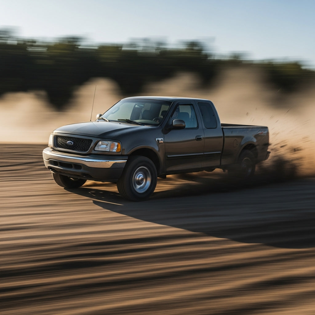 Action Shot: Ford F-150 Driving Fast