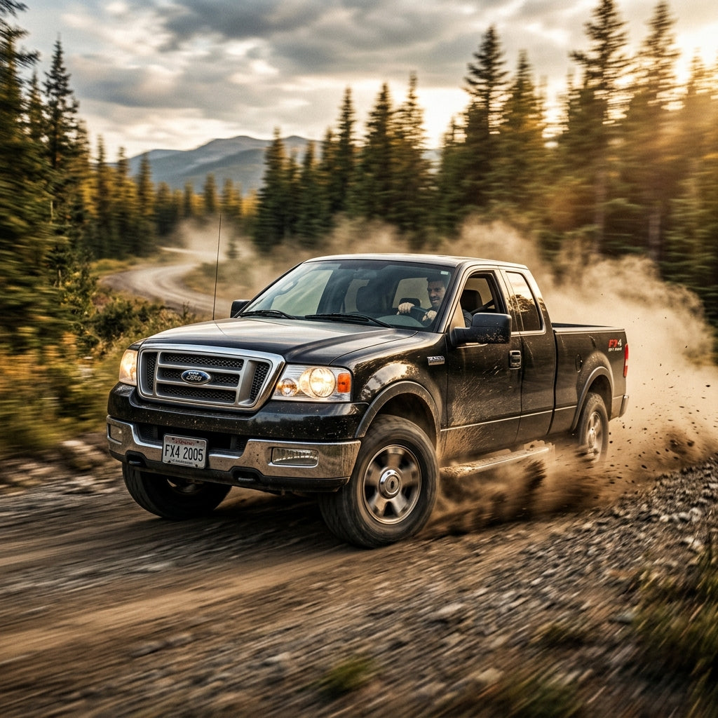 Action Shot: Ford F-150 Driving Fast