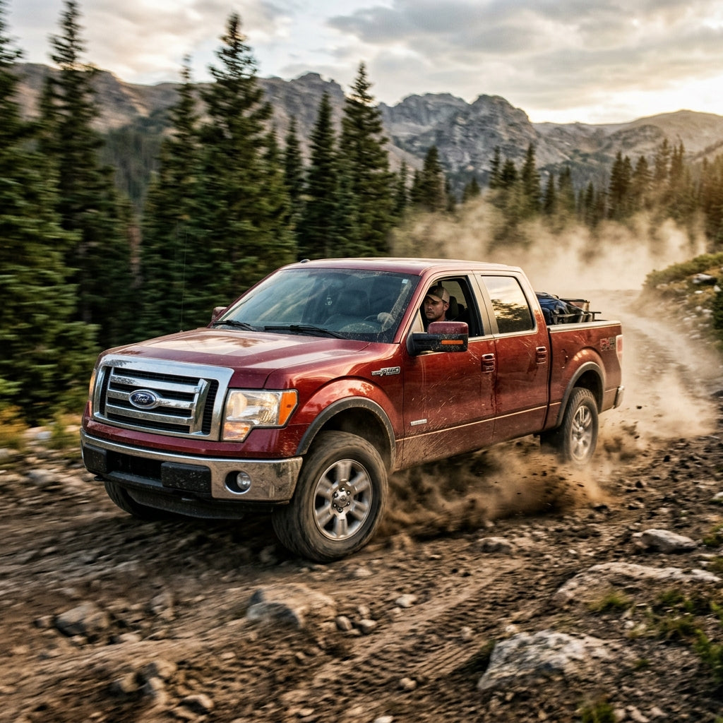 Action Shot: Ford F-150 Driving Fast