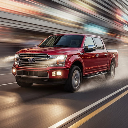 Action Shot: Ford F-150 Driving Fast