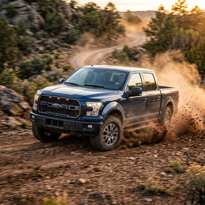 Action Shot: Ford F-150 Driving Fast