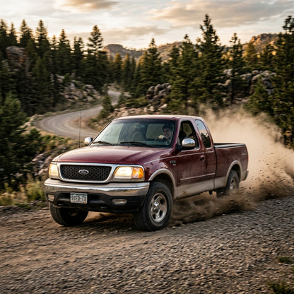 Action Shot: Ford F-150 Driving Fast