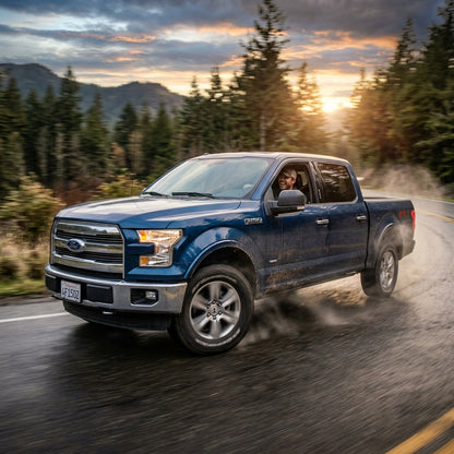 Action Shot: Ford F-150 Driving Fast
