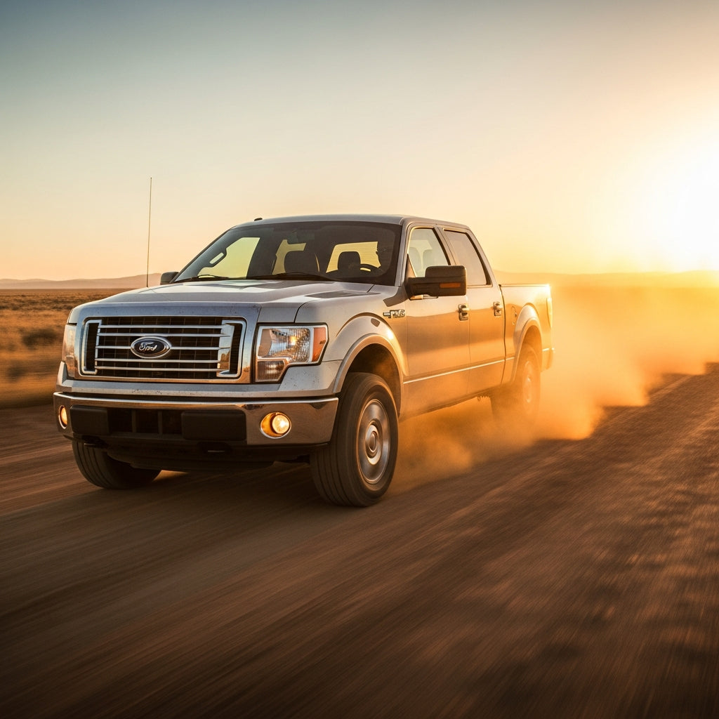 Action Shot: Ford F-150 Driving Fast