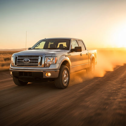 Action Shot: Ford F-150 Driving Fast