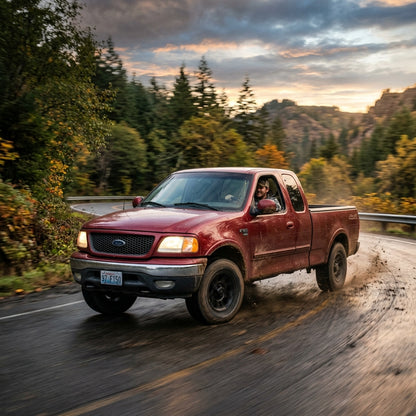 Action Shot: Ford F-150 Driving Fast