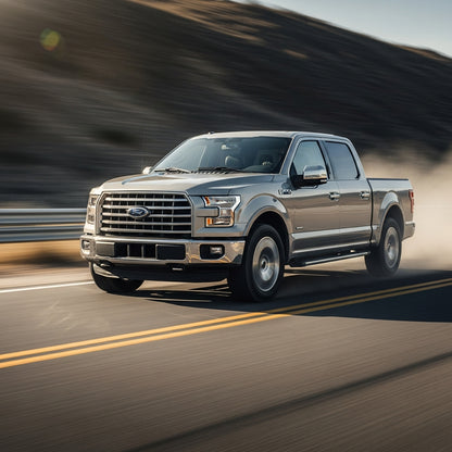 Action Shot: Ford F-150 Driving Fast