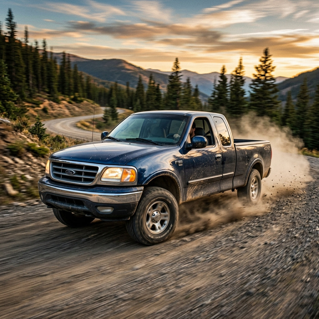 Action Shot: Ford F-150 Driving Fast